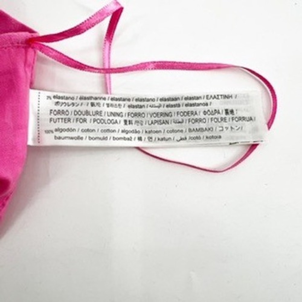 Bershka Womens Hot Pink Halter Neck Waistcoat Lace Up Back Cropped Vest Size M - Picture 4 of 4